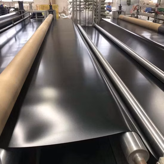 0.2mm/0.5mm/1.0mm/2.0mm revêtement de feuille de plastique noir CE/ASTM Viring géomembrane d'étanchéité en PEHD pour l'agriculture/barrage/décharge/lac/biogaz/projet d'aquaculture